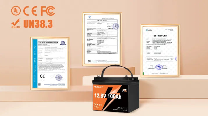 Yeagulch 12V 100Ah Mini  Max Deep Cycle Rechargeable LiFePO4 Battery